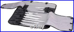 10 Piece Forged Knife Case Set Culinary Kitchen Roll Chef Strap Carrier Storage