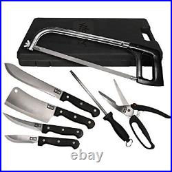 10-Piece Game Processing Knife Kit, 8 Butcher, 6 Cleaver, 5.3 Fillet, and