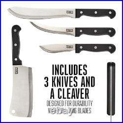 10-Piece Game Processing Knife Kit, 8 Butcher, 6 Cleaver, 5.3 Fillet, and