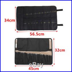10 Pockets Chef Knife bag Roll with Handles Carry Case Kitchen Portable Storage