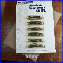 12 Pk Rare Vintage 1977 Colonial USA Sportsman's 2 Blade Folding Knife Store Dis