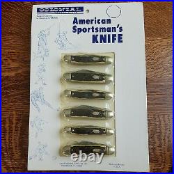 12 Pk Rare Vintage 1977 Colonial USA Sportsman's 2 Blade Folding Knife Store Dis