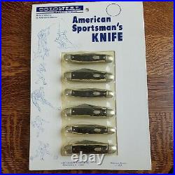 12 Pk Rare Vintage 1977 Colonial USA Sportsman's 2 Blade Folding Knife Store Dis