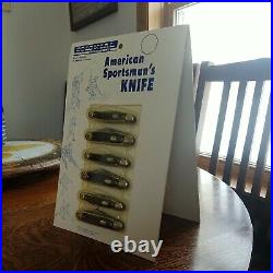 12 Pk Rare Vintage 1977 Colonial USA Sportsman's 2 Blade Folding Knife Store Dis