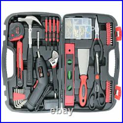 143 pcs Household Tools Set Wth Storage Case Home Repair Tool Kit Cordless Drill