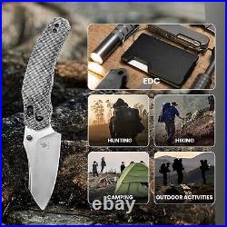 154CM Steel Bulldog Folding Knife Lightweight + Durable for Outdoor Adventures