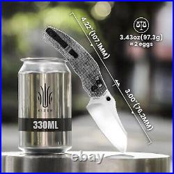 154CM Steel Bulldog Folding Knife Lightweight + Durable for Outdoor Adventures