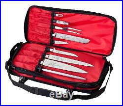 17-Pocket Knife Case Culinary Double-Zip cutlery bag holder storage chef Space