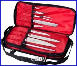 17-Pocket Knife Case Mercer Culinary Double-Zip cutlery bag holder storage chef
