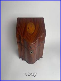 18th Century Georgian Knife Box with Shell Inlay 18th Century Georgian Knife Box with Shell Inlay