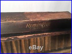 1940's Antique Remington Table Top Knife Display Case Storage Cabinet Wood/glass