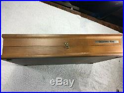 1970's Era Case Knife Wooden Display and Storage Case with new felt