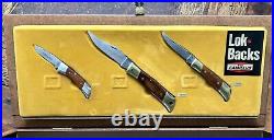 1970's Vintage Camillus sword brand Lock Back knife Store display case VERY RARE