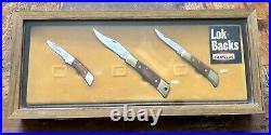1970's Vintage Camillus sword brand Lock Back knife Store display case VERY RARE