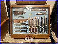2 Case Knives Store Display Cases With Original Knives