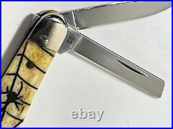2009 Case XX 6355 WHSS 1/500 #9 Seahorse Whittler Spider Knife Vintage Bone NEW