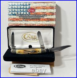 2013 Case XX 53087 SS Medium Stockman Knife Stag Worked Bolsters 3 Blade NEW