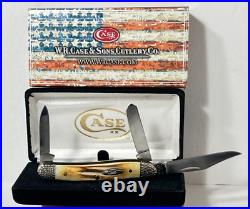 2013 Case XX 53087 SS Medium Stockman Knife Stag Worked Bolsters 3 Blade NEW