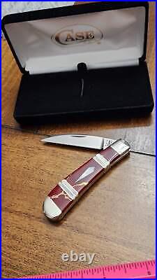 2013 Case XX Red Gold Jasper Exotic Swayback Pocket Knife with Felt Box 2013 Case XX Red Gold Jasper Exotic Swayback Pocket Knife with Felt Box