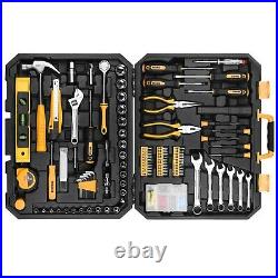 208 Pcs Hand Tool Sets Auto Repair Tool Kit with PlasticToolbox Storage Case