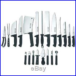 21 Pc Ergonomic Stainless Steel Kitchen Black Knife Set & Aluminum Storage Case