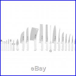 21 Pc Ergonomic Stainless Steel Kitchen White Knife Set & Aluminum Storage Case
