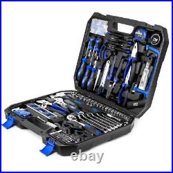 210-Piece Hand Tool Kit with Toolbox Storage Case Home Auto Repair Tool Set