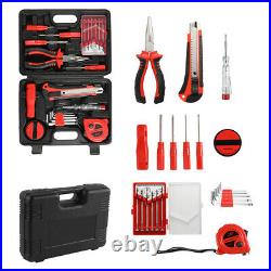 22 PCS General Household Repair Hand Tool Kit Hammer With Portable Storage Case
