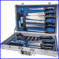 22 Pc Professional Chef Culinary Restaurant Kitchen Knife Set and Storage Case