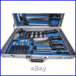 22 Pc Professional Chef Culinary Restaurant Kitchen Knife Set and Storage Case