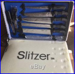 22 Piece Slitzer cutlery chef knife set with storage case New