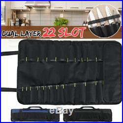 22 Pocket Chef Knife Bag Repair Roll Portable Kitchen Utensil Storage Carry Case