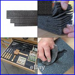 24x48 Cuttable Tough Foam For Drawer Tool Boxes Gun Knife Storage Cases Black