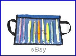 2x Metal Jig Bag Saltwater Fishing Vertical Knife Offshore 9 Pocket Storage Case