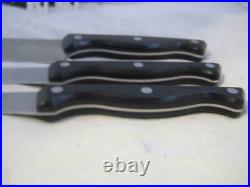 3 Pampered Knives Chef 8, Utility 5, Paring 3& Self Sharpening Storage Case