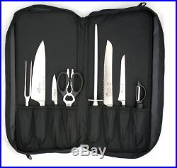 34-Pocket Chef's Satchel with Large Storage Pocket Black Knife Bag Case Carrying