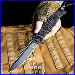 4.7'' D2 Steel Blade Folding Pocket Knife Tactical G10 Handle Survival EDC Knive