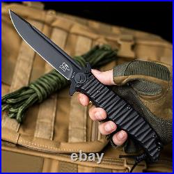 4.7'' D2 Steel Blade Folding Pocket Knife Tactical G10 Handle Survival EDC Knive