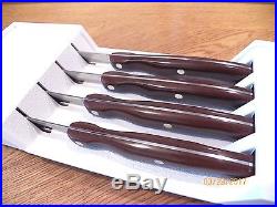 4 CUTCO #1059 Serrated Steak Knife Storage Case Set FACTORY SHARPENED