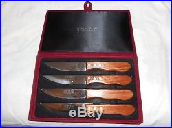 4 Piece Knife Set Towles Silversmiths W Storage Case Never Used