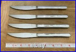 4 pc Wusthof Trident Solid Stainless Steel Steak Knife Set in Aluminum Case VGC