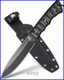 5.5 Survival Knife with Kydex Sheath 8Cr14Mov Blade for Outdoor Adventures