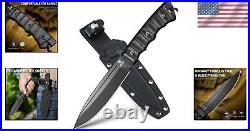 5.5 Survival Knife with Kydex Sheath 8Cr14Mov Blade for Outdoor Adventures