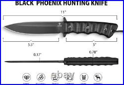 5.5 Survival Knife with Kydex Sheath 8Cr14Mov Blade for Outdoor Adventures