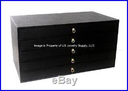 5 Drawer Black Jewelry Medals Pins Knife Display Storage Cabinet Case