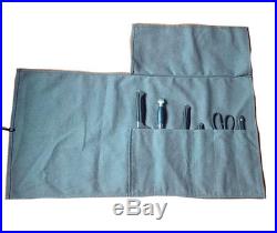 6 Pocket Japanese Chef Knife Roll Bag Canvas Leather Knife Storage Case Wallet