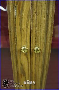 67 Handmade Vintage Oak Gun Knife Display Cabinet Storage Locking Case Shelves