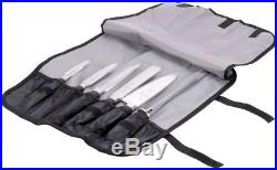 7 Piece Forged Knife Case Set Culinary Kitchen Strap Roll Storage Carrier Chef