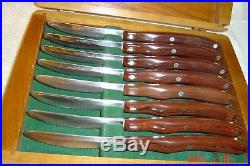 8 Piece CUTCO Table Knife Set 1059 Serrated Blade with Storage Case Factory Sharp