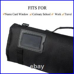 8 Slot Chef Knife Roll Bag Durable Kitchen Cooking Storage Case Adjustable Strap